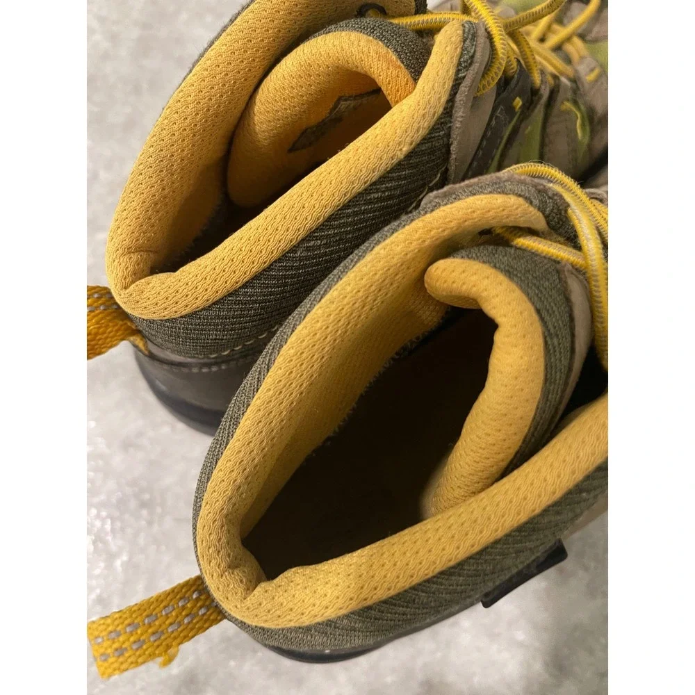 Keen Hiking Boots Kids Size 5 Brown Olive Yellow Waterproof Keen.Dry 1018003